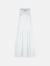 Jil Sander White Cotton Dress In White