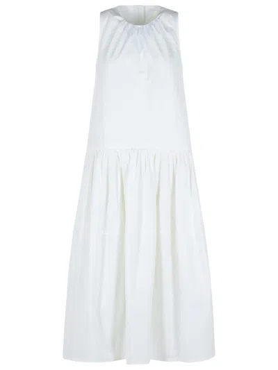 Jil Sander White Cotton Dress