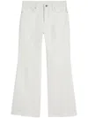 Jil Sander White Cotton Flared Jeans With Tailored Silhouette In White