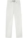 Jil Sander White Cotton High-waisted Jeans