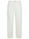 Jil Sander White Cotton Jeans In White