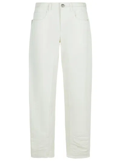 JIL SANDER JIL SANDER WHITE COTTON JEANS