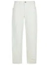 Jil Sander White Cotton Jeans In White