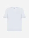 Jil Sander White Cotton Jersey Crewneck T-shirt