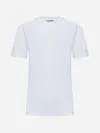 Jil Sander Crew Neck Short Sleeves T-shirt With Embossed Logo On Leather Patch Stitched On The Back
