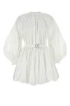 Jil Sander Leather-trimmed Cotton Poplin Minidress
