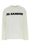 Jil Sander White Cotton Oversize T-shirt In Neutral