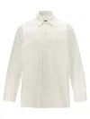Jil Sander White Cotton Oversized Shirt In Red