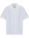 Jil Sander Lapel Collar Short Sleeves Organic Cotton Shirt With Tailored Fit In White