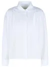 Jil Sander Long-sleeved Straight-hem Shirt In White