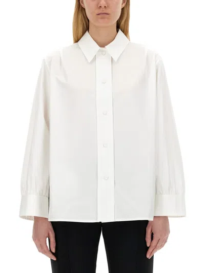 JIL SANDER JIL SANDER WHITE COTTON SHIRT WITH POINTED COLLAR