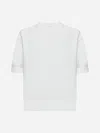 Jil Sander White Cotton Short-sleeved Sweatshirt In Optic White