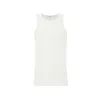 Jil Sander Cotton Gauze Tank Top In White