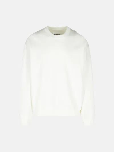 Jil Sander White Cotton Sweatshirt