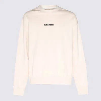 JIL SANDER JIL SANDER WHITE COTTON SWEATSHIRT