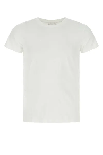 Jil Sander White Cotton T-shirt In 100