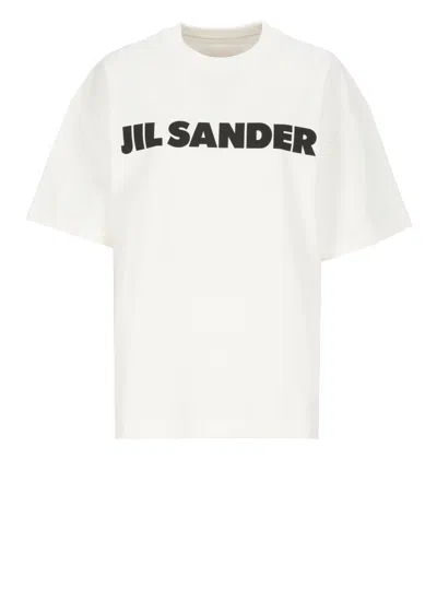 JIL SANDER JIL SANDER WHITE COTTON T-SHIRT