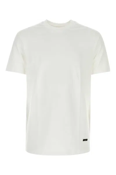 Jil Sander White Cotton T-shirt In 102