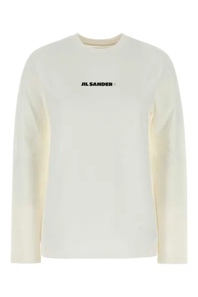 JIL SANDER JIL SANDER WHITE COTTON T-SHIRT