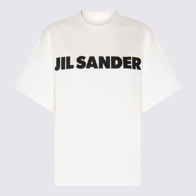 Jil Sander White Cotton T-shirt In Neutral