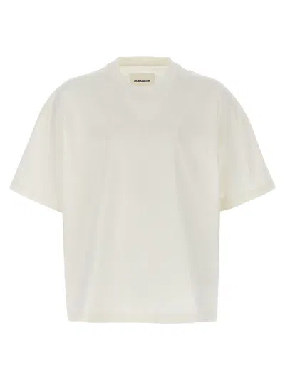 Jil Sander White Cotton T-shirt In Neutral