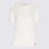 Jil Sander Comfort Fit White Logo T-shirt In White