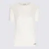 Jil Sander Comfort Fit White Logo T-shirt In White