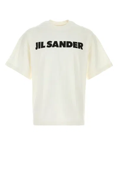 Jil Sander Ivory Cotton Oversize T-shirt In Neutral