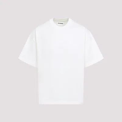 Jil Sander White Cotton T-shirt In Porcelain