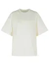 Jil Sander White Short-sleeved T-shirt With Logo  In Cream