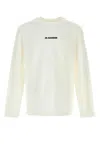 Jil Sander White Logo T-shirt In Neutral