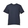 Jil Sander White Cotton T-shirt With Leather Applique In Blue