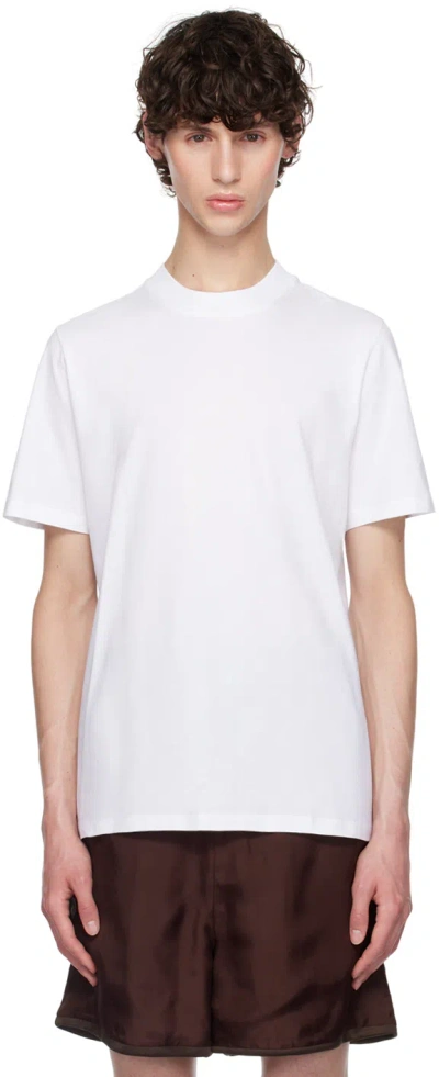 Jil Sander White Crewneck T-shirt In 100 Optic White