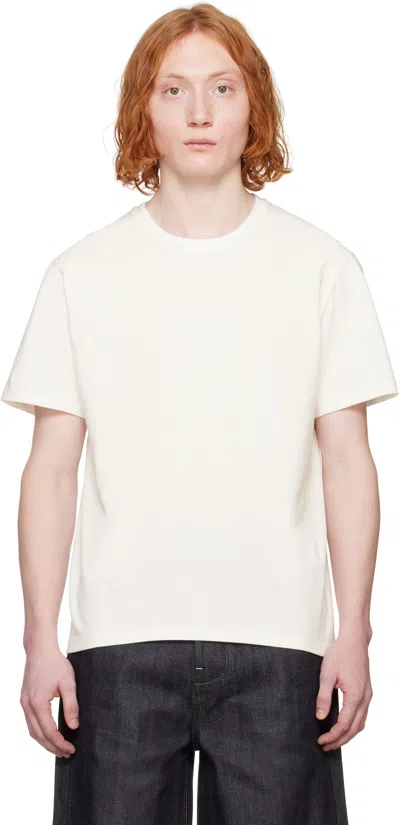 Jil Sander White Crewneck T-shirt In 102 Porcelain