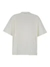 Jil Sander White Crewneck T-shirt With Front Logo Print In White