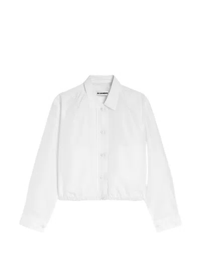 JIL SANDER WOMEN WHITE CROPPED JACKET