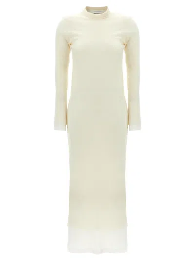 JIL SANDER WHITE DRESS WITH PETTICOAT
