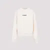 Jil Sander Ivory Cotton Sweatshirt In White