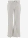 Jil Sander White Flared Jeans In White