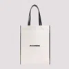 Jil Sander Medium Flat Shopping Bag In White