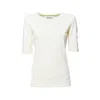Jil Sander White Fluid Viscose Short Sleeve Top In White