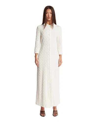 Jil Sander White Gaufre Shirt Dress