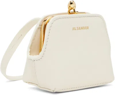 Jil Sander White Goji Pouch In 106 Eggshell
