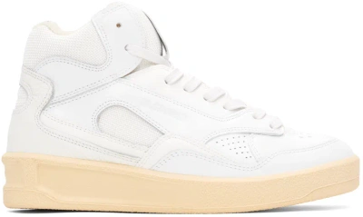 Jil Sander White High-top Sneakers In 100 Optic White