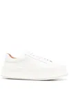 Jil Sander Woman Sneakers Ivory Size 10 Soft Leather In White