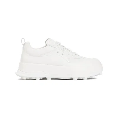 Jil Sander White Leather And Rubber Orb Sneakers