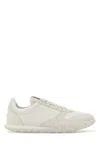 Jil Sander Women White Leather And Suede Moon Sneakers In Neutral