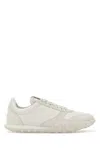 Jil Sander White Leather And Suede Moon Sneakers In Neutral