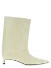 Jil Sander Leather Heeled Boot For Women In White