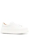 Jil Sander Ridged Sole Leather Sneakers In 102